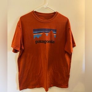 MENS PATAGONIA TSHIRT MOUNTAIN PEAK LOGO, XL, BURNT ORANGE